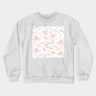 pink flower pattern Crewneck Sweatshirt